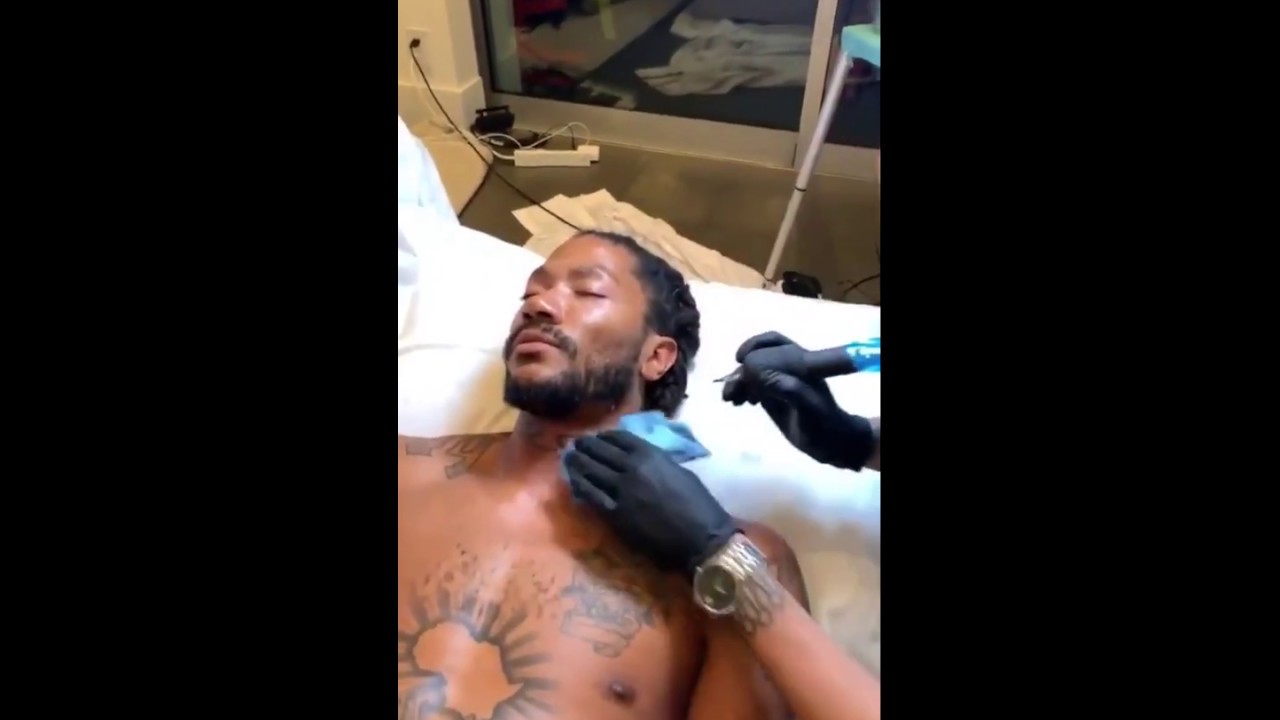 Derrick Rose Adds Serious Neck Tattoo VIDEO  Terez Owens  1 Sports  Gossip Blog in the World