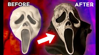 CHEAP Scream 6 Mask DIY REPAINT TUTORIAL - HALLOWEEN HACK