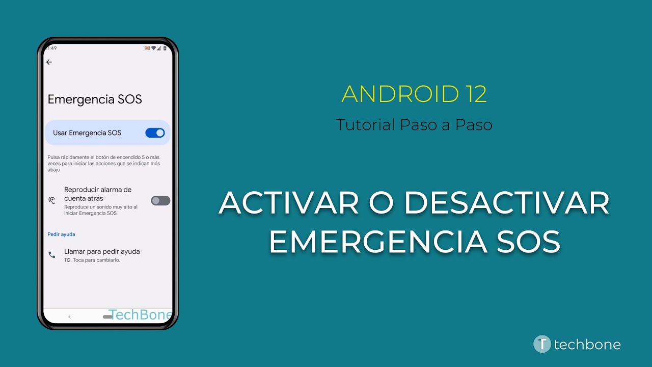 Activar o desactivar Emergencia SOS [Android 12] - YouTube
