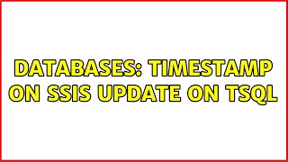 Databases: Timestamp on SSIS update on tsql