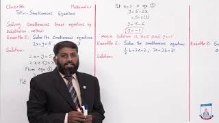 Class 8 - Mathematics - Chapter 17 - Lecture 02 Simultaneous Equations - Allied Schools