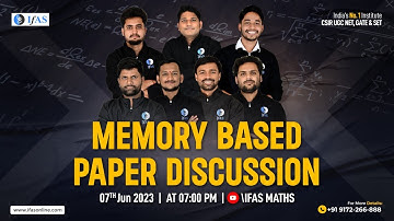 CSIR NET Mathematics Memory Based Questions Paper With Solution: 2023