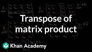 Linear Algebra: Transpose of a Matrix Product