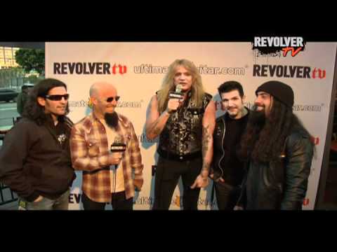 Sebastian Bach INSANE interview with Anthrax on Revolver Golden Gods Awards Black Carpet