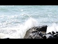 Sea Waves Rocks Splash Shore Closeup Water Ocean