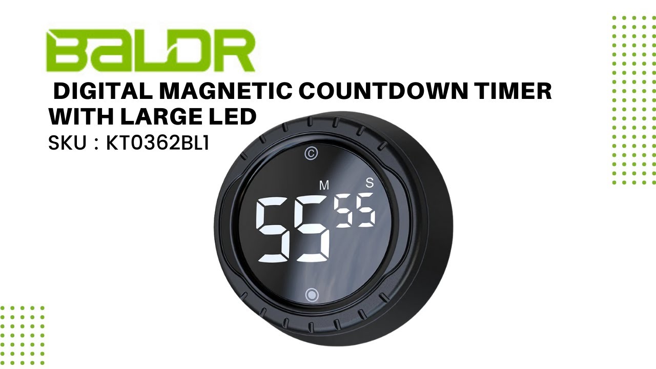BALDR Timer, Digital Countdown Timer with Large LED Display. Magnetic  Kitchen Timer, Great for The Classroom, Toothbrush, Exercise, Bathroom,  Oven, Baking, Meeting. - Yahoo Shopping