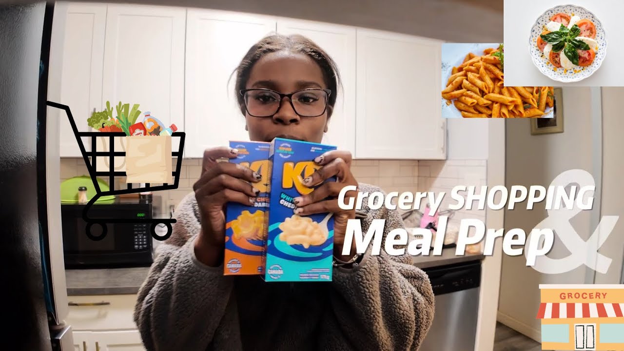 GROCERY HAUL + DINNER MEAL PREP FOR THE WEEK ! - YouTube