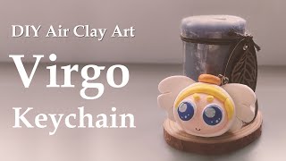 Making cute Virgo Keychains from Air Clay - Zodiac Keychains | DIY Air Clay Art | Souls Art