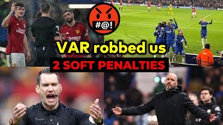 VAR robbed Man United vs Chelsea giving Cole Palmer 2 penalties