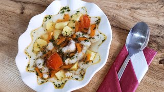 Рыбный суп с филе белой рыбы😋