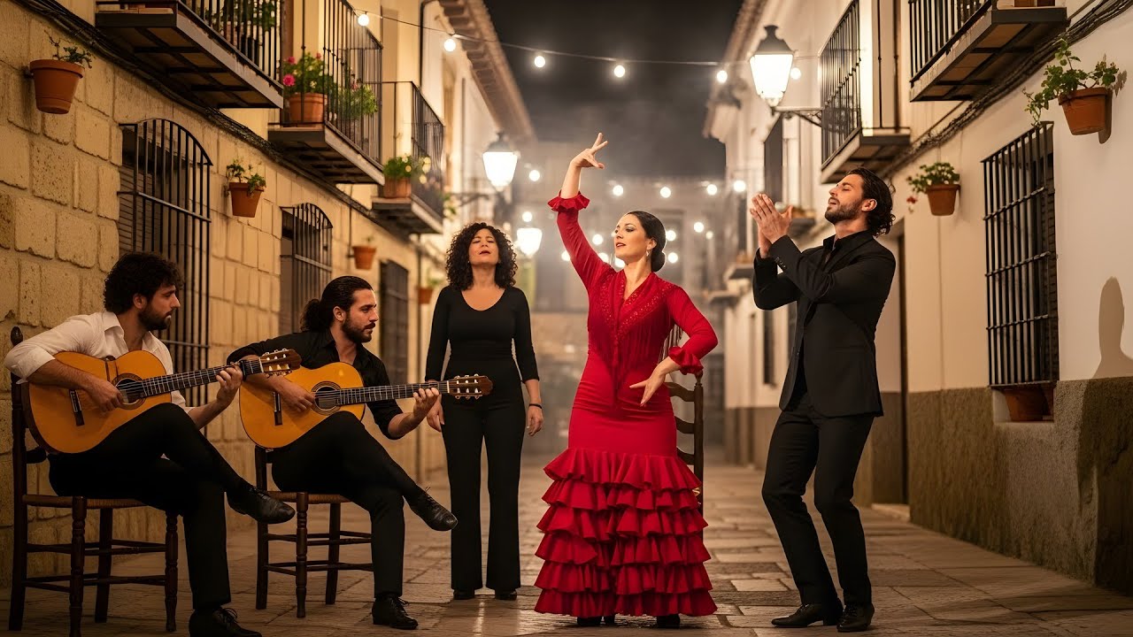 Live Flamenco Cultural Experience 24/7 Featuring Spanish Dance and Traditional Guitar Art