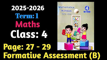 EE Class-4 Mathematics Formative Assessment FA(b)-1 & Monthly Test June(  2025-2026 workbook)