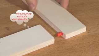 24.25 in. Dowel DVD Storage (Honey Oak) Correction Dowels - Miracle Dowels correct wrong wood doweling jig results - www.neutechnik.com