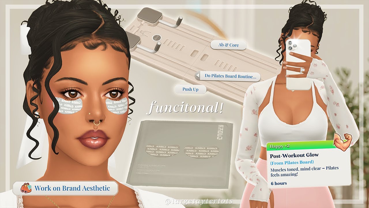 Aesthetic Mods for Realistic Gameplay in The Sims 4 | Functional Pilates Board, Rhode Eye Masks,...