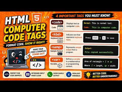 HTML-5 || COMPUTER CODE TAGS || TUTORIAL.