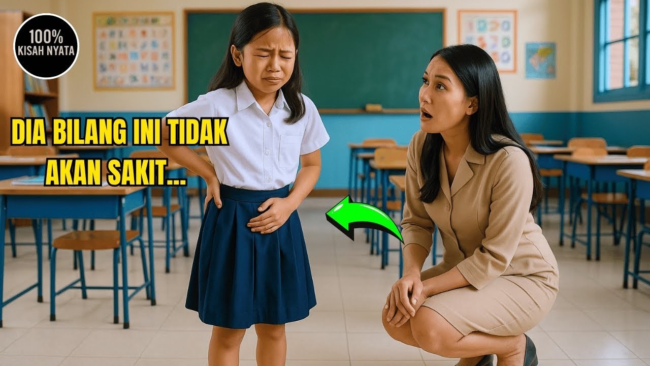 GADIS KECIL ITU TAK MAMPU DUDUK, SAAT GURUNYA MENYADARINYA, IA PANIK DAN MENELEPON POLISI