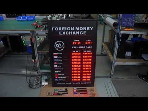 led currency exchange rate board from Babbitt Co