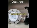High Quality Double Flange Type Butterfly Valve. Full-lined PTFE.SS316 Valve Body. #abs #machine