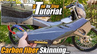 Carbon fiber Skinning "tutorial" Honeycomb🔥 | Raider 150 Street bike🇹🇭 | Bobwerkz mmvlog