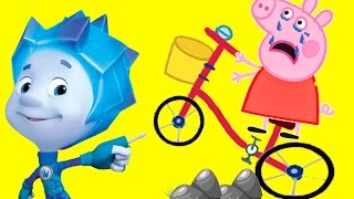 Свинка Пеппа и фиксик чинят велосипед мультик для детей Свинка Пеппа и фиксик чинят велосипед мультик для детей