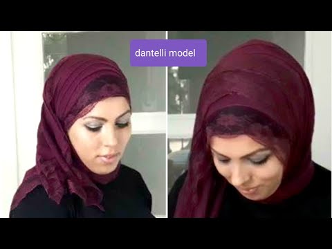 Dantelli şal bağlama tekniği Şal bağlama tekniği/Düğünlerinizde وشاح البناء التفاف لقط handmade shaw