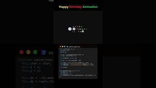 Happy Birthday Animation: Firework Letters on Canvas #coding #programming #happybirthday #birthday
