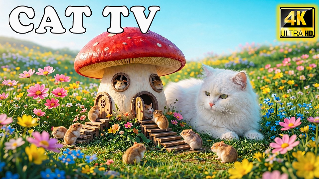Cat TV Mouse Maze Adventure 🐭 Ultra Realistic Nature Run in 4K for Happy Cats
