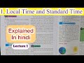 8th Std - Geography - Chapter 1 Local and Standard Time explained in hindi - Lecture 1