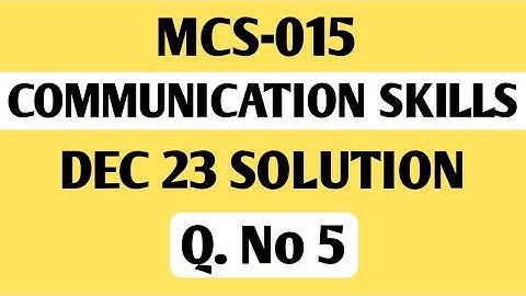 Q.No 5 - Report writing on place visit for new business | Mcs 015 solved question paper important