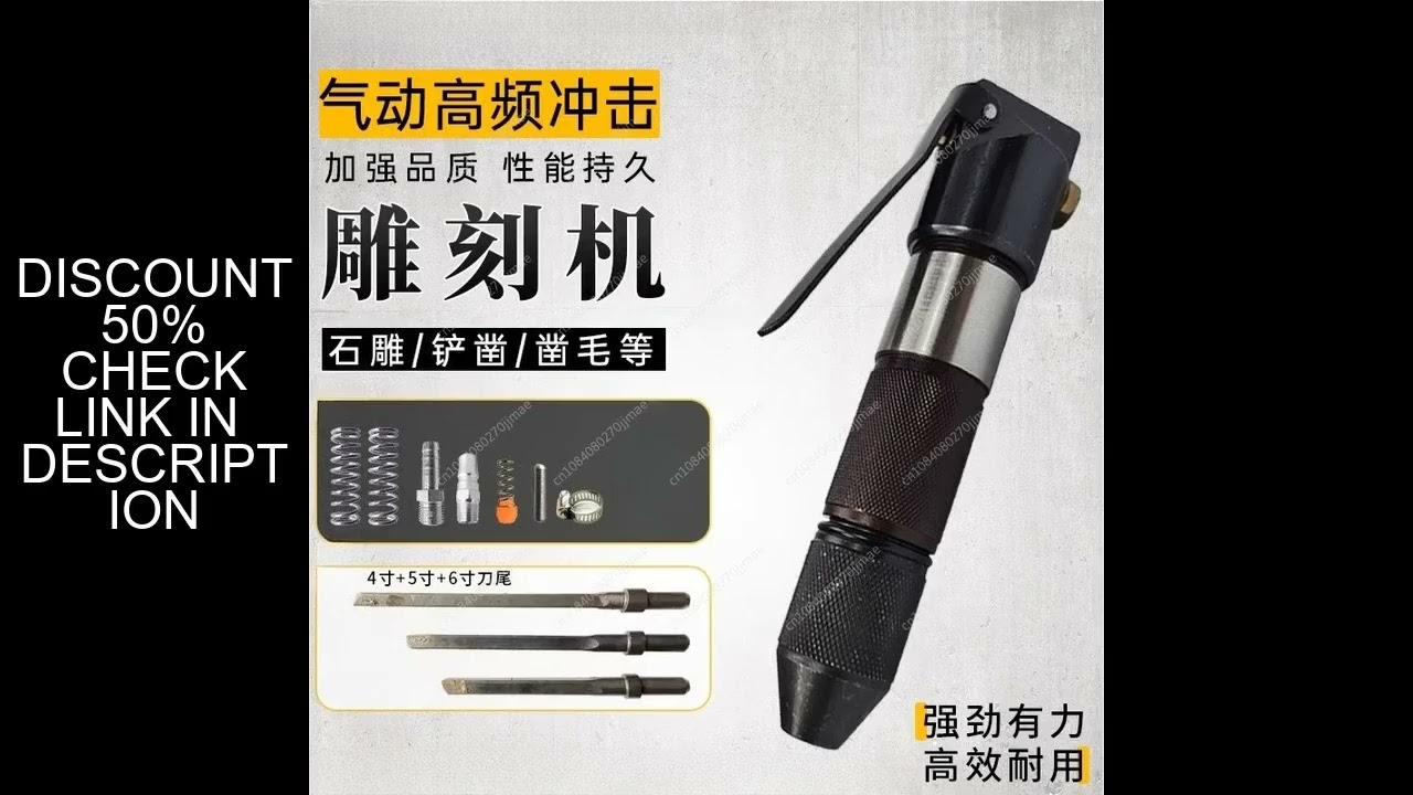 Industrial Pneumatic Stone Engraver - Heavy Duty Air Chisel with Diamond Bits