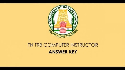 TN-TRB-Computer-Instructor-Answer-Key-Computer Instructor Answer key -#ONLINE Tamila