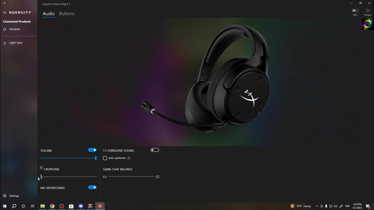 how-to-adjust-microphone-volume-level-on-hyperx-cloud-flight-s-youtube