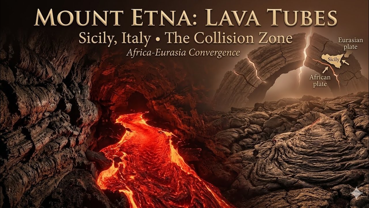 Lava Tubes Of Mount Etna Volcano. Sicily, Italy, Africa Eurasia