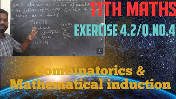 11th maths/Exercise 4.2/Q.no.4/Combinatorics and mathematical induction/sathees maths
