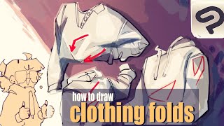 How to draw Clothing folds// Clip Studio Paint tutorial by Bluebiscuits 275,778 views 2 years ago 14 minutes, 2 seconds