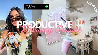 7AM PRODUCTIVE MORNING ROUTINE *vlog* | WORKOUT, JOURNALING, COFFEE RUN, ETC.