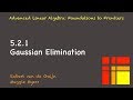 5.2.1 Gaussian elimination