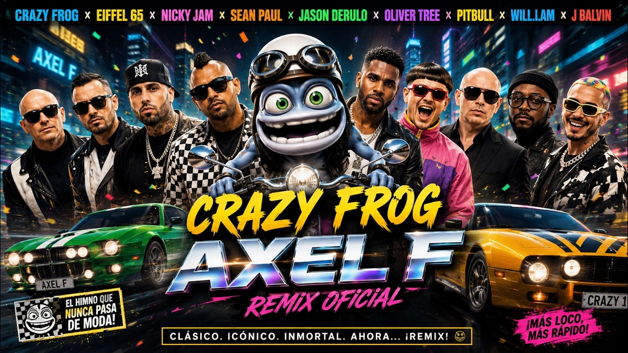 Crazy Frog, Pitbull, Nicky Jam - Axel F Remix(Audio Oficial) FT