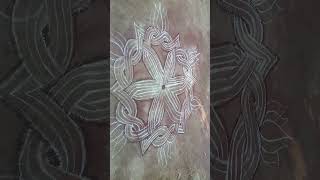 badi easy kavi kolam ##speed short video ##rangoli