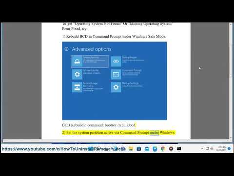 Fix Operating System Not Found / Missing Operating System Error in Windows 11/10/8/7