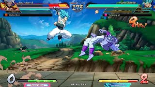 DBFZ Vegito Double Shields Up Into Clayton Chadman banshee Blast Link Combo In a Match