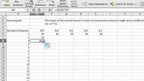 2.3 Bouncing Ball Heights Example in Excel