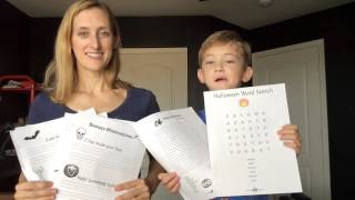 We made FREE Halloween Printable Handwriting pages and Word Search Puzzles screenshot 3