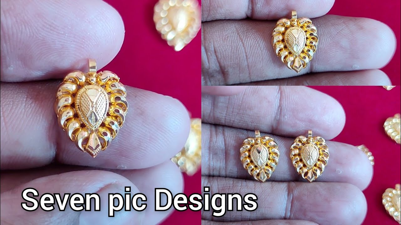 Latest Light weight gold pendant designs with weight and price