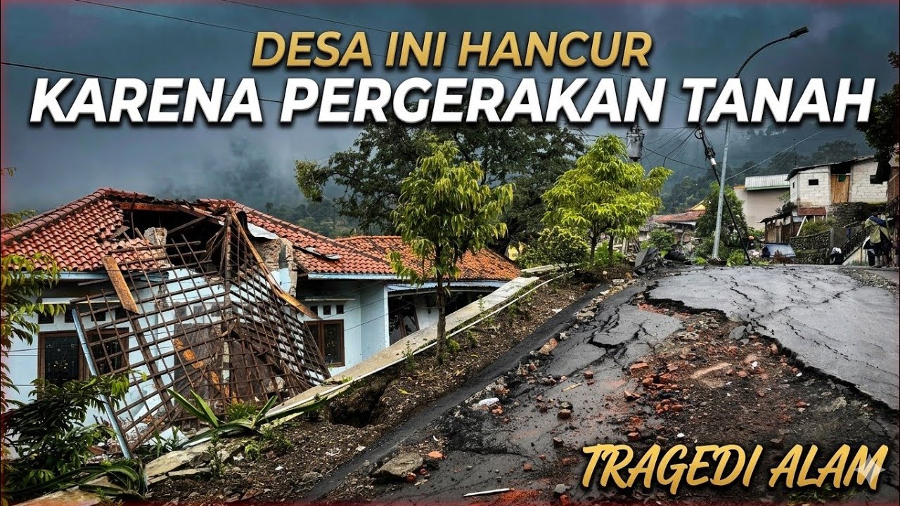 SEMUA RUMAH DI DESA INI HANCUR KARENA PERGERAKAN TANAH