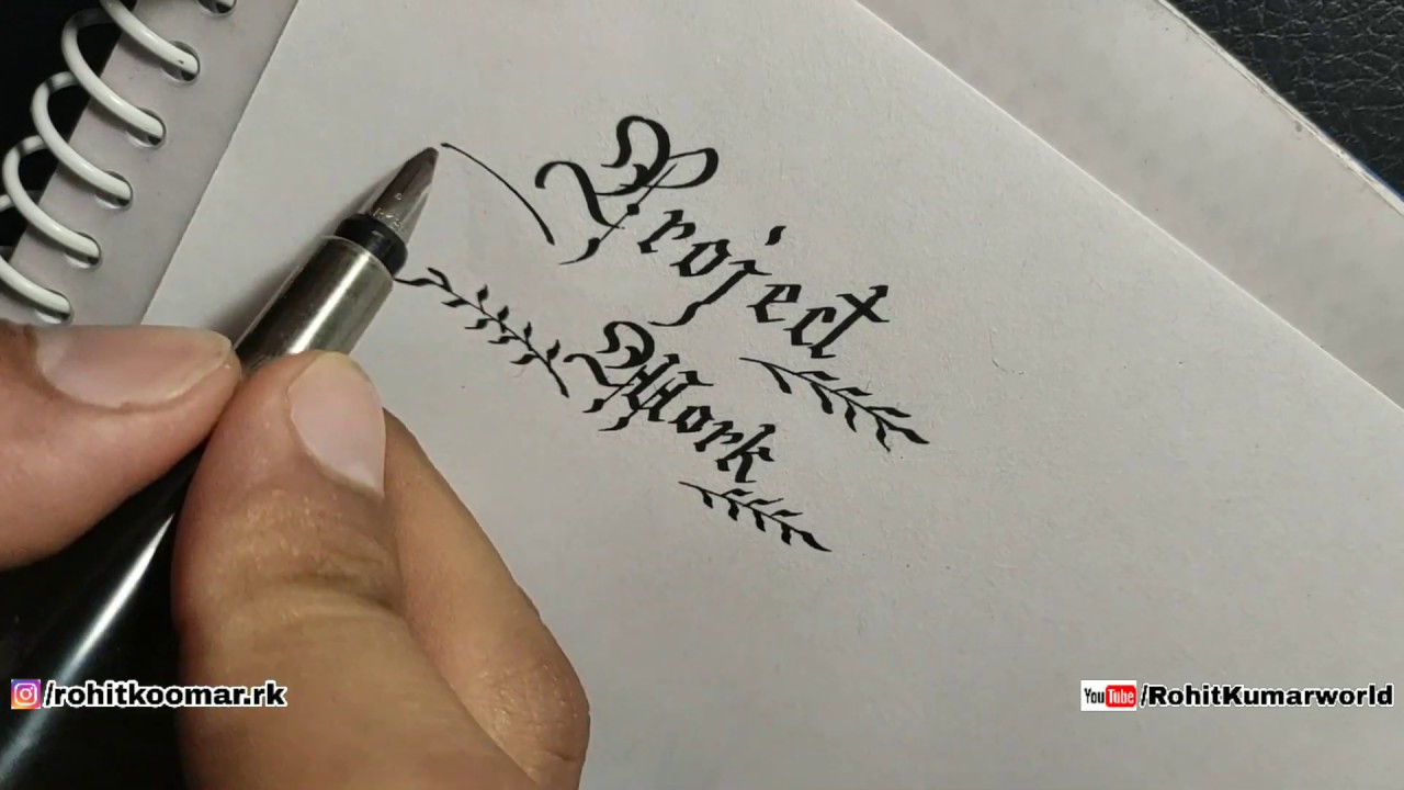 assignment work calligraphy