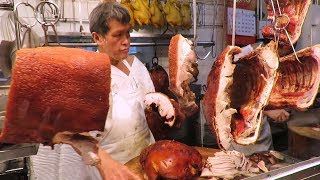 Hong Kong Street Food: Chopping Roasted Pigs BBQ Pork Roasted Ducks & Chickens 快靚正燒味茶餐廳深水埗#燒臘SIMON廚房
