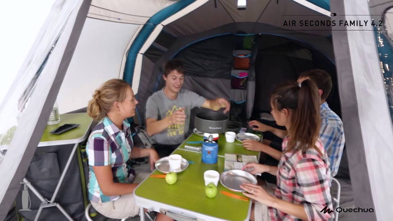 Quechua Air Family 4.2 XL Tent - YouTube