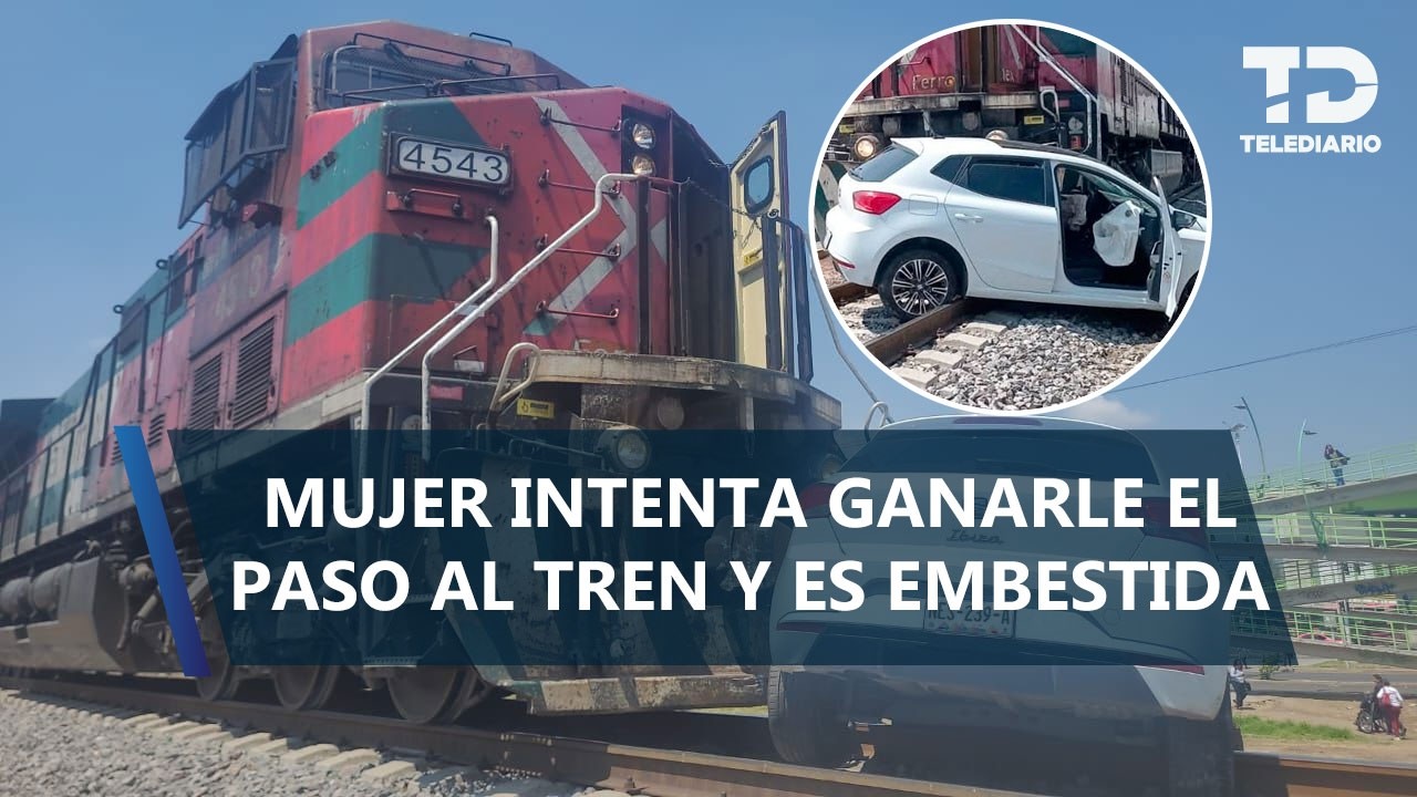 Tren embiste a auto tras intentar ganarle el paso en Ecatepec; no hay ...