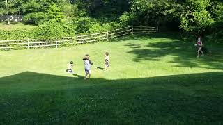 Kid gets hit in the face with water balloon